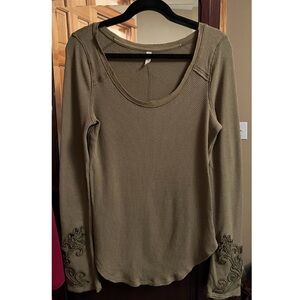 Free People Masquerade Cuff Thermal Top